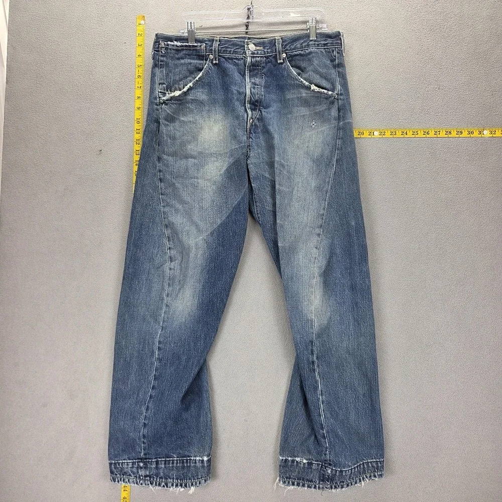 Vintage Levis Engineered Jeans Mens 34x32 Blue Buckle Back Twisted One Pocket